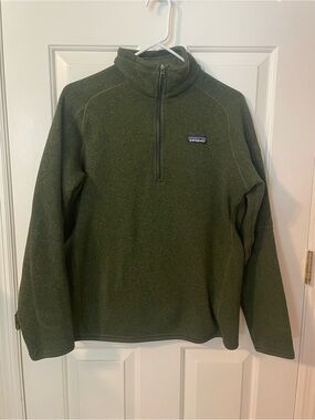 Patagonia Olive Green Half-Zip Fleece Pullover